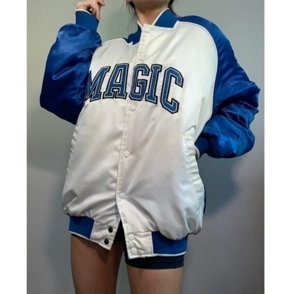 Nike NBA Magic Varsity Button Up Satin Coat